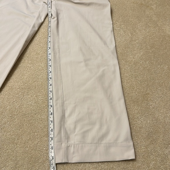 Lululemon lightweight stretchy zip front 5 pocket crop pants beige size 24 waist - Picture 7 of 13